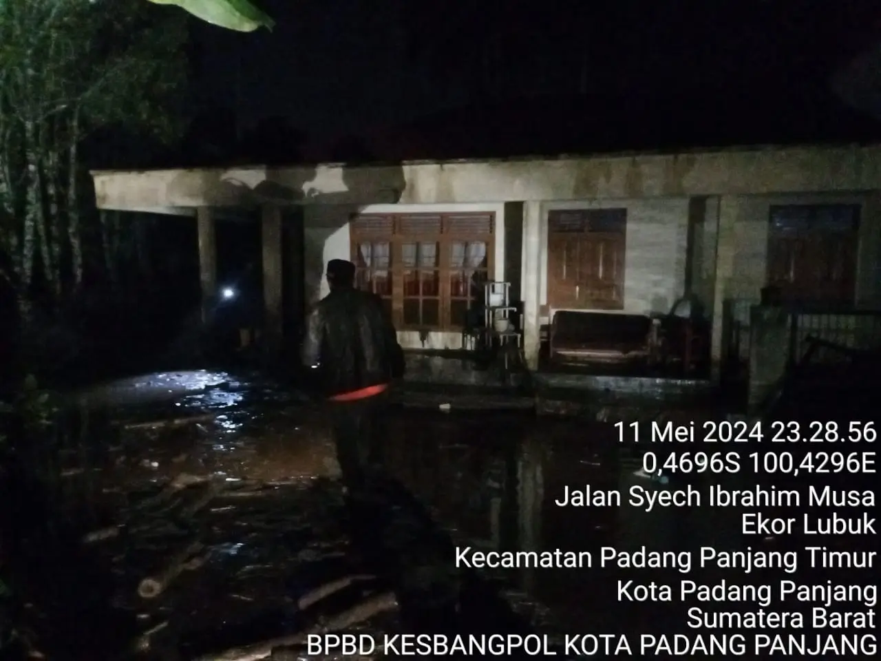 Banjir di Kota Padang panjang, 1 orang berhasil ditemukan, 2 masih Hilang